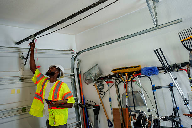 Professional Garage Door technician working in Wilkshire Hills, OH